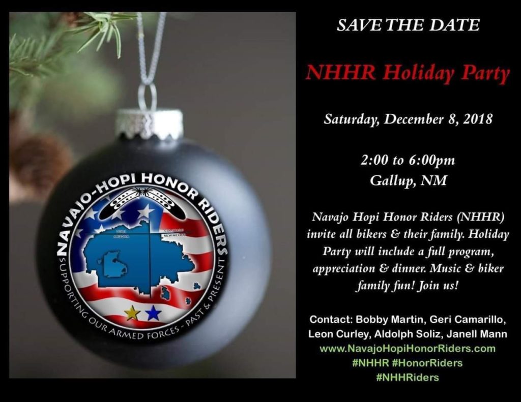 Navajo Hopi honor riders holiday party